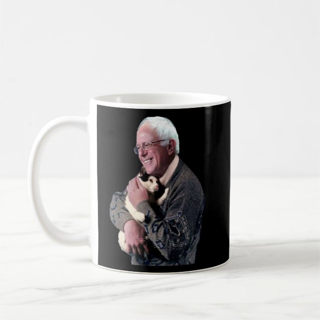 Bernie Sanders Hugging Ca Süße Tier Lover Kaffeetasse (Links)