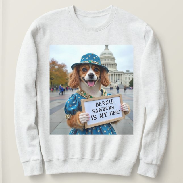 Bernie Sanders ist mein Held Sweatshirt (Design vorne)