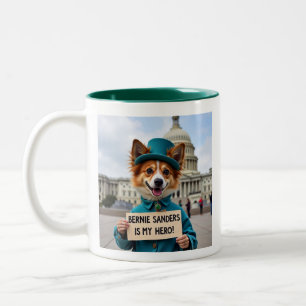 Bernie Sanders ist mein Held Zweifarbige Tasse