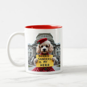 Bernie Sanders ist mein Held Zweifarbige Tasse