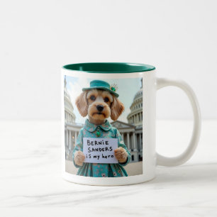 Bernie Sanders ist mein Niedlicher Hund Zweifarbige Tasse
