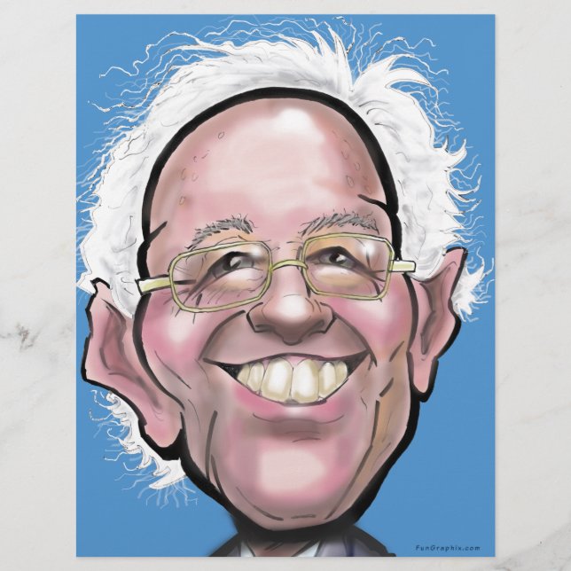Bernie Sanders Karikatur (Vorderseite)