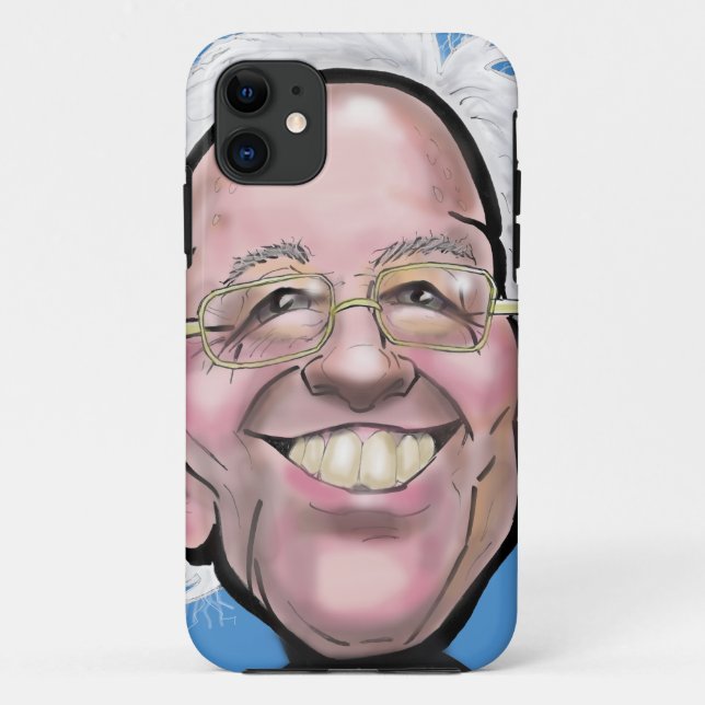 Bernie Sanders Karikatur Case-Mate iPhone Hülle (Rückseite)