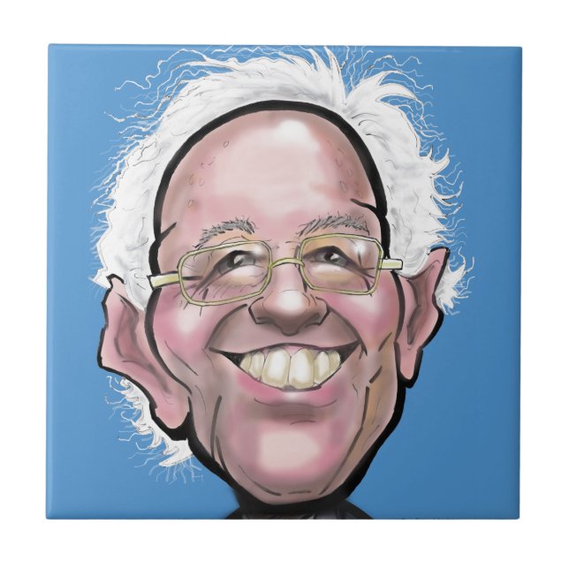 Bernie Sanders Karikatur Fliese (Vorderseite)