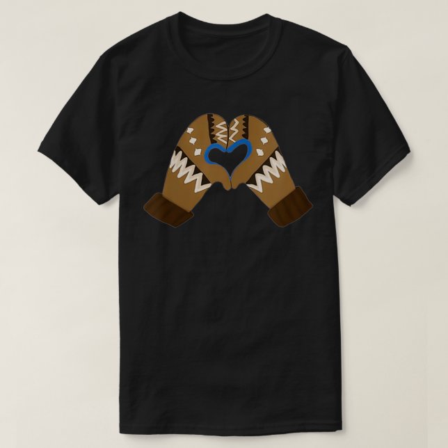 Bernie Sanders Mittens Valentinstag Bern T-Shirt (Design vorne)