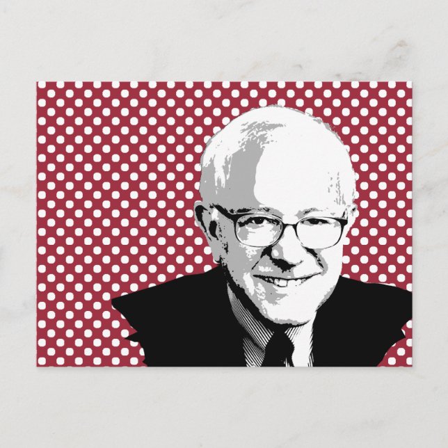 BERNIE SANDERS POP ART POSTKARTE (Vorderseite)