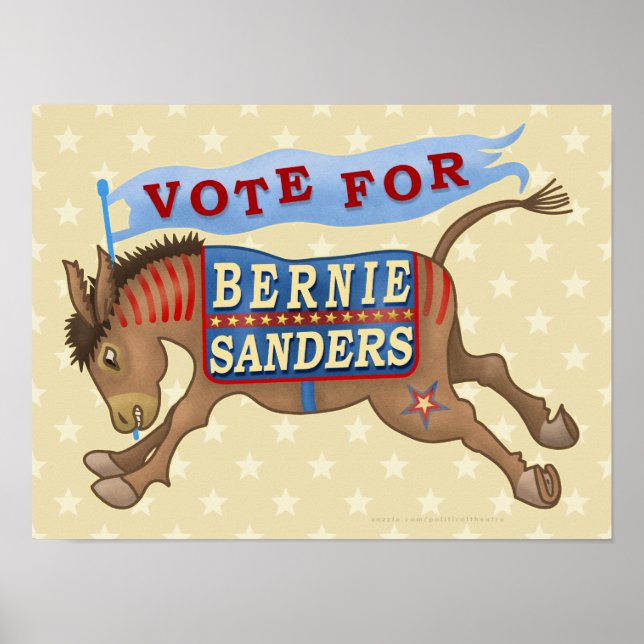 Bernie Sanders Präsident 2020 Demokrat Donkey Poster (Vorne)