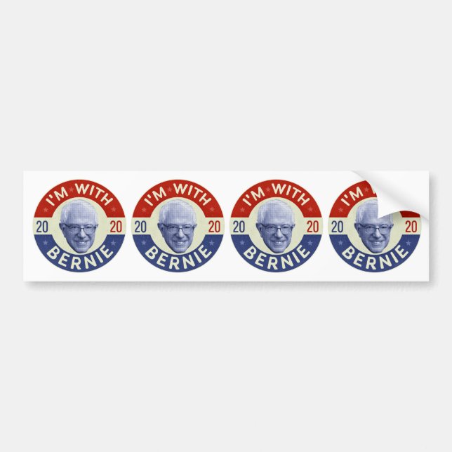 Bernie Sanders Präsident 2020 Foto Retro Autoaufkleber (Vorne)