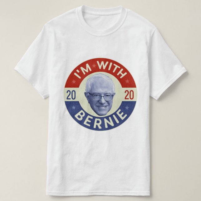 Bernie Sanders Präsident 2020 Foto Retro T-Shirt (Design vorne)