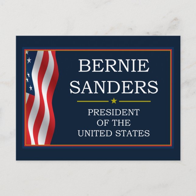 Bernie Sanders Präsident V3 Postkarte (Vorderseite)