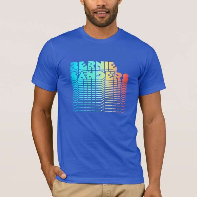 Bernie Sanders Retro 70er 80er T-Shirt (Vorderseite)