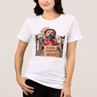 Bernie Sanders Rocks Hund in Kleidung Tri-Blend-Sh