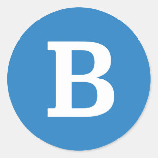 Bernie Sanders Round "B" Aufkleber