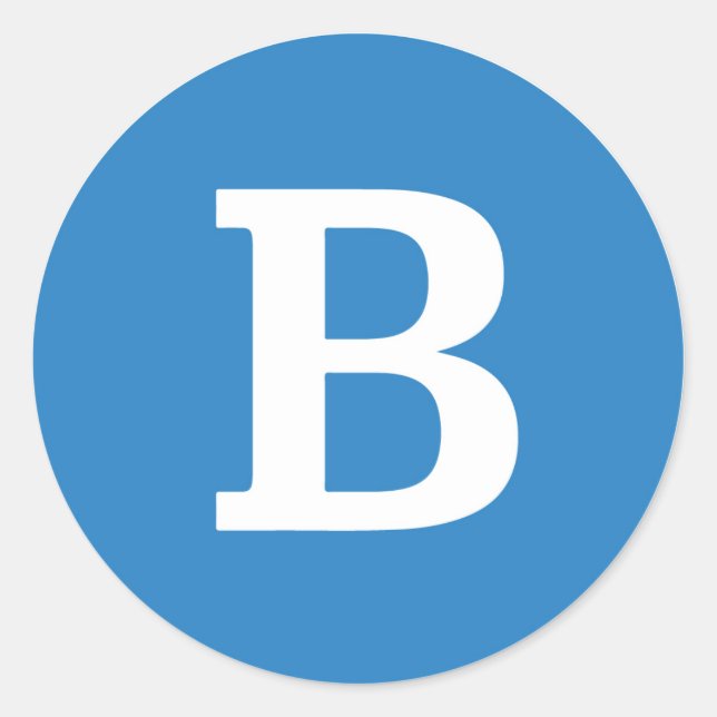 Bernie Sanders Round "B" Aufkleber (Vorderseite)