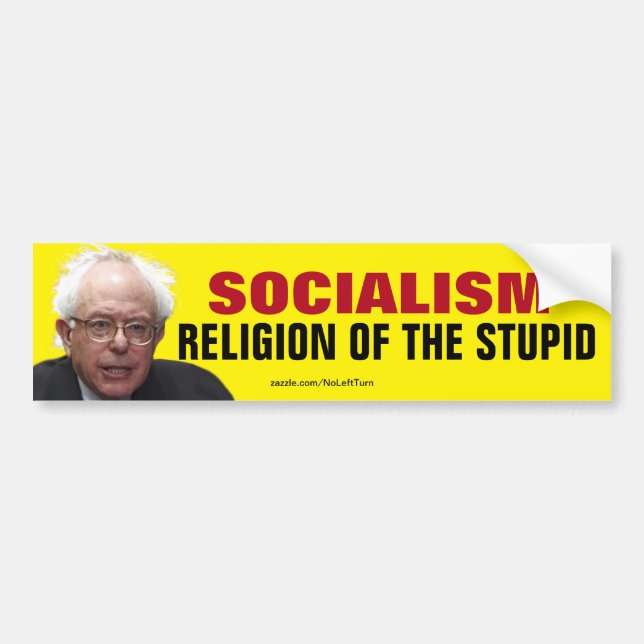 Bernie Sanders - Sozialistische Religion der Dumme Autoaufkleber (Vorne)