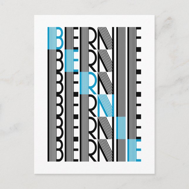 BERNIE sanders text Postkarte (Vorderseite)