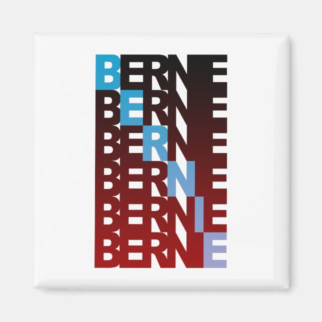 BERNIE sanders textBern Magnet (Vorne)
