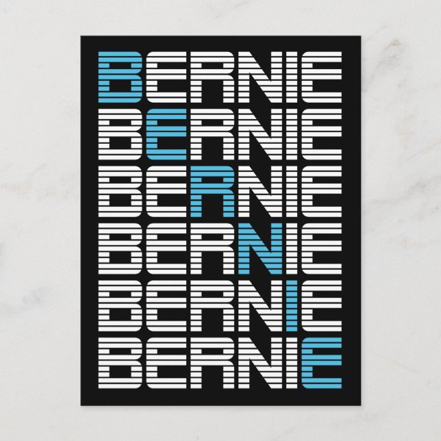 BERNIE sanders textStacks Postkarte (Vorderseite)