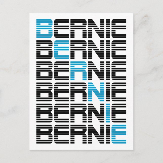 BERNIE sanders textStacks Postkarte (Vorderseite)
