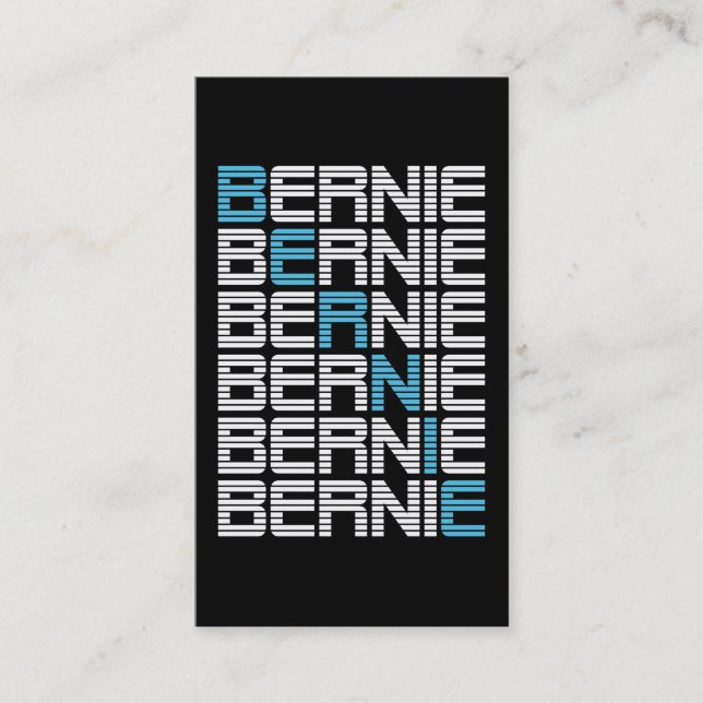 BERNIE sanders textStacks Visitenkarte (Vorderseite)