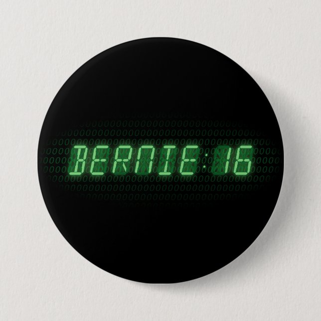 Bernie Sanders Uhr 2016 Button (Vorderseite)