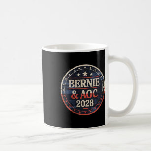 Bernie Sanders und Aoc 2028 für Präsident C Kaffeetasse