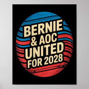 Bernie Sanders und Aoc 2028 für Präsident C Poster
