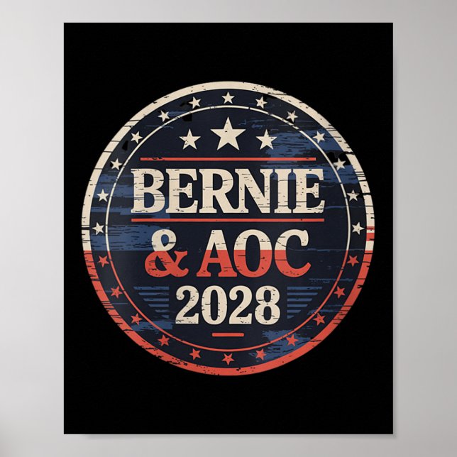 Bernie Sanders und Aoc 2028 für Präsident C Poster (Vorne)