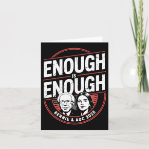 Bernie Sanders und Aoc 2028 für Präsidentschaftska Karte