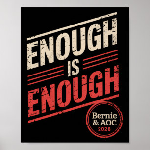 Bernie Sanders und Aoc 2028 für Präsidentschaftska Poster