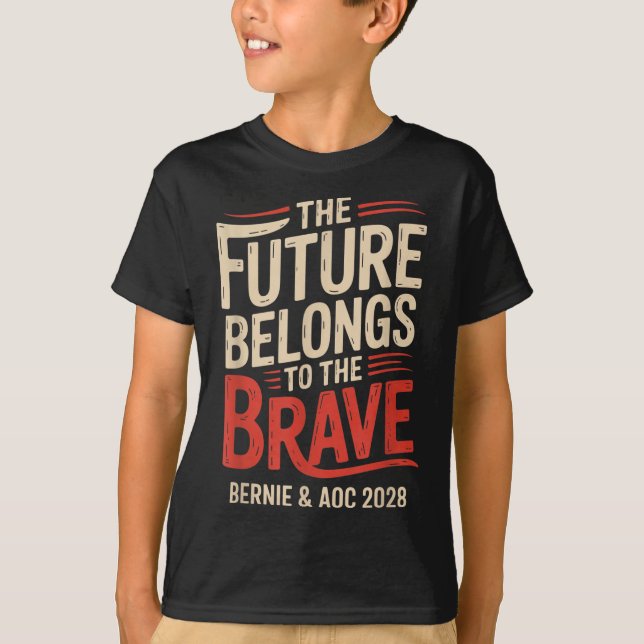 Bernie Sanders und Aoc 2028 für Präsidentschaftska T-Shirt (Vorderseite)