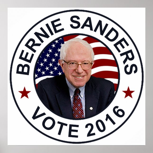 Bernie Sanders US-Flagge Poster (Vorne)