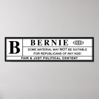 Bernie Sanders Warning Label