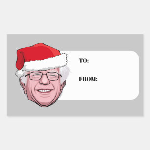 BERNIE SANDERS Weihnachten Rechteckiger Aufkleber