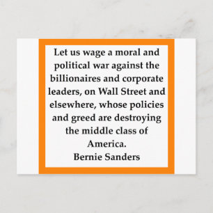 Bernie Sanders Zitat Postkarte