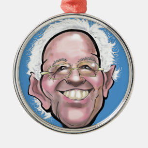 Bernie-Sandpapierschleifmaschine-Karikatur Silbernes Ornament