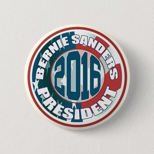 Bernie-Sandpapierschleifmaschine-Präsident 2016 Button (Vorderseite)