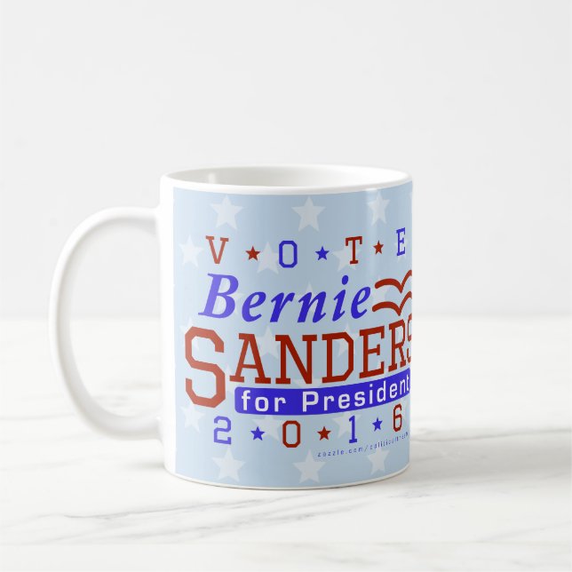 Bernie-Sandpapierschleifmaschine-Präsident Wahl Tasse (Links)