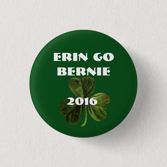 Bernie-Sandpapierschleifmaschine-St Patrick Button (Vorderseite)