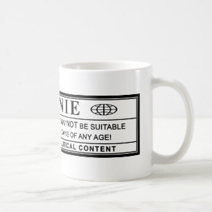Bernie-Sandpapierschleifmaschine-Warnschild Tasse