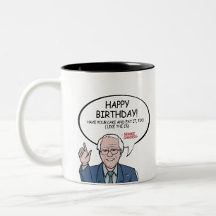 Bernie-Sandpapierschleifmaschinen, die grüßen - Zweifarbige Tasse