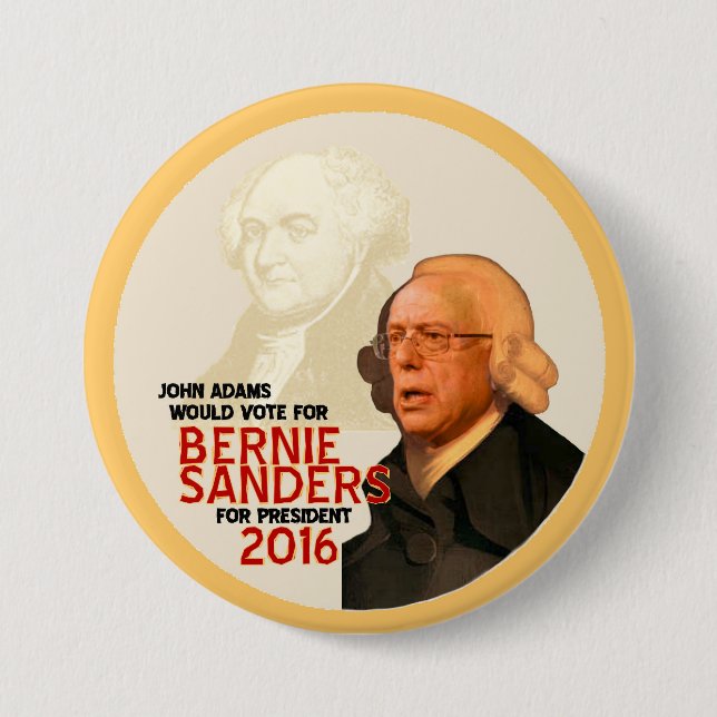 Bernie-Sandpapierschleifmaschinen für Präsidenten Button (Vorderseite)