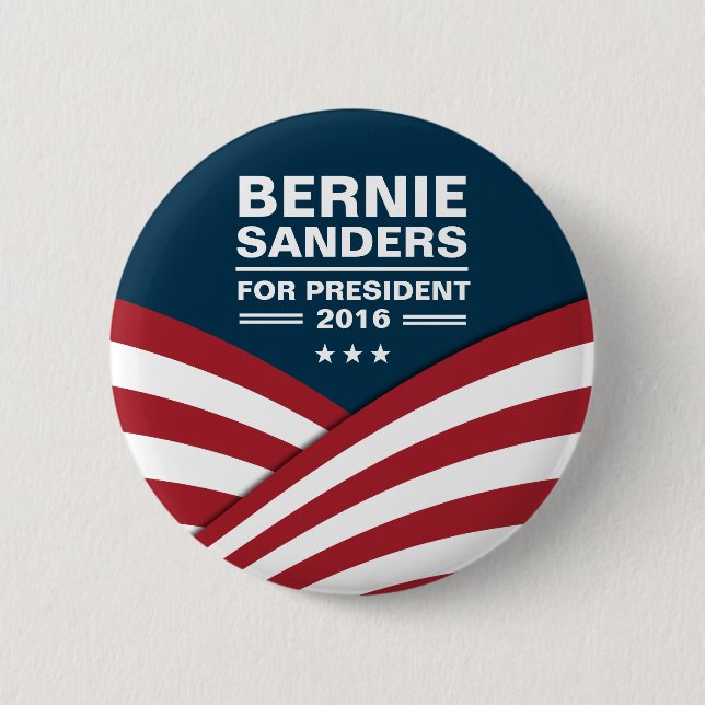 Bernie-Sandpapierschleifmaschinen für Präsidenten Button (Vorderseite)