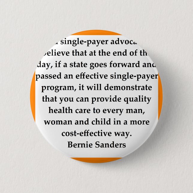 Bernie-Sandpapierschleifmaschinezitat Button (Vorderseite)