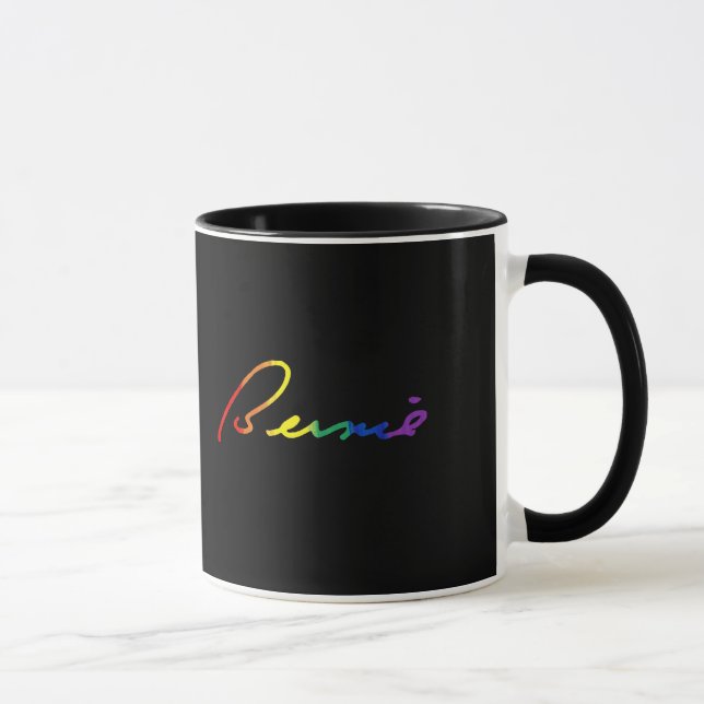 Bernie-Stolz-Unterzeichnung - Regenbogen färbt - Tasse (Rechts)