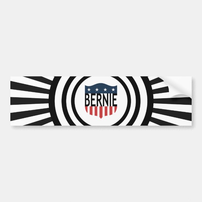 BERNIE US Flagge Autoaufkleber (Vorne)