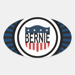 BERNIE US Flagge Ovaler Aufkleber