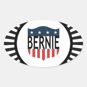 BERNIE US Flagge Ovaler Aufkleber