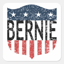 BERNIE US Flagge Quadratischer Aufkleber