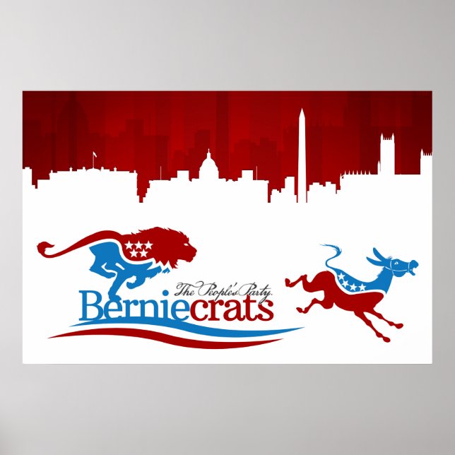 Berniecrats - DNC auf der Flucht! Poster (Vorne)